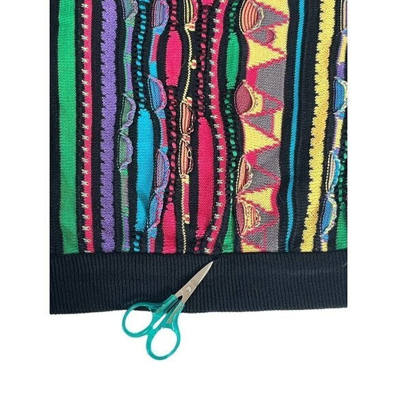 Vintage 90s Coogi Australia Multicolor Knitted Sweater Men's Sz L Biggie Cosby - Picture 6 of 8